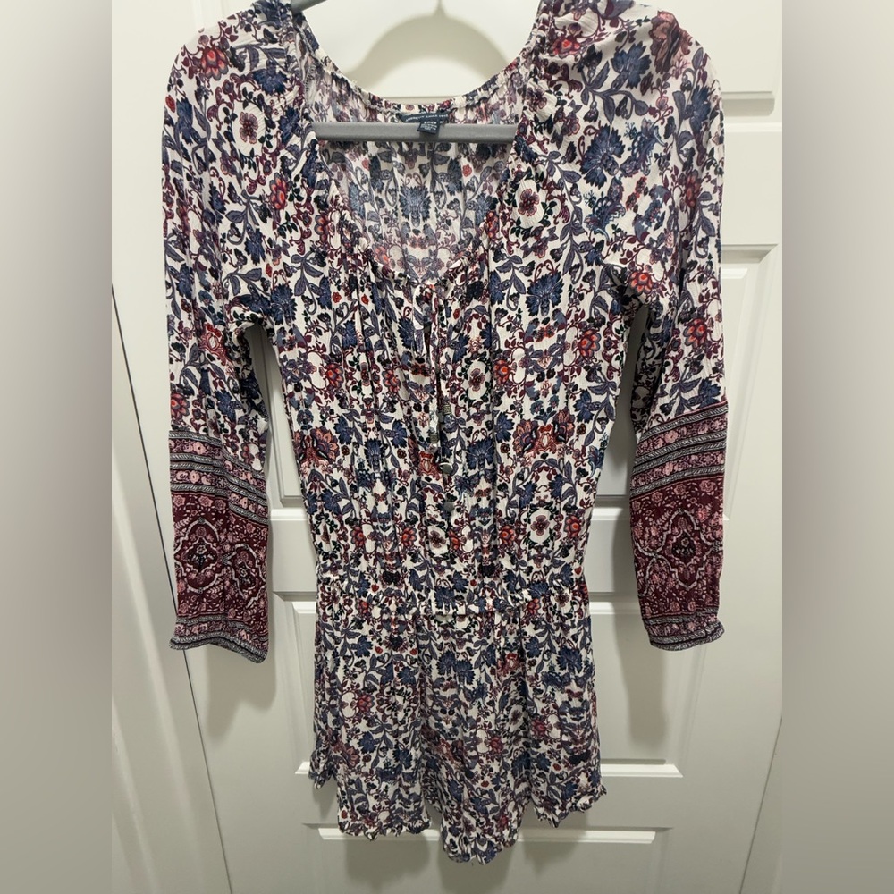 American Eagle. Boho, Peasant Style Romper. Size Small.